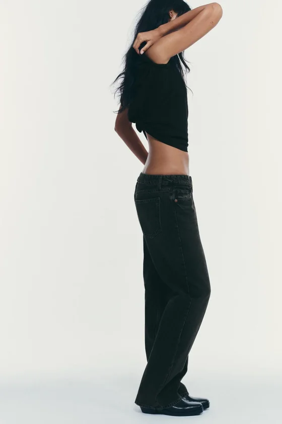 ДЖИНСЫ TRF WIDE LEG С НИЗКОЙ ПОСАДКОЙ