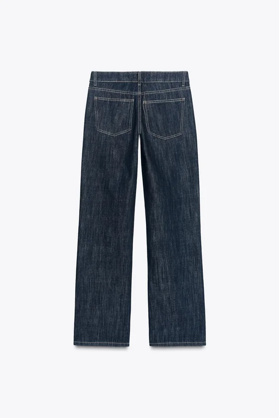 ДЖИНСЫ TRF WIDE LEG С НИЗКОЙ ПОСАДКОЙ