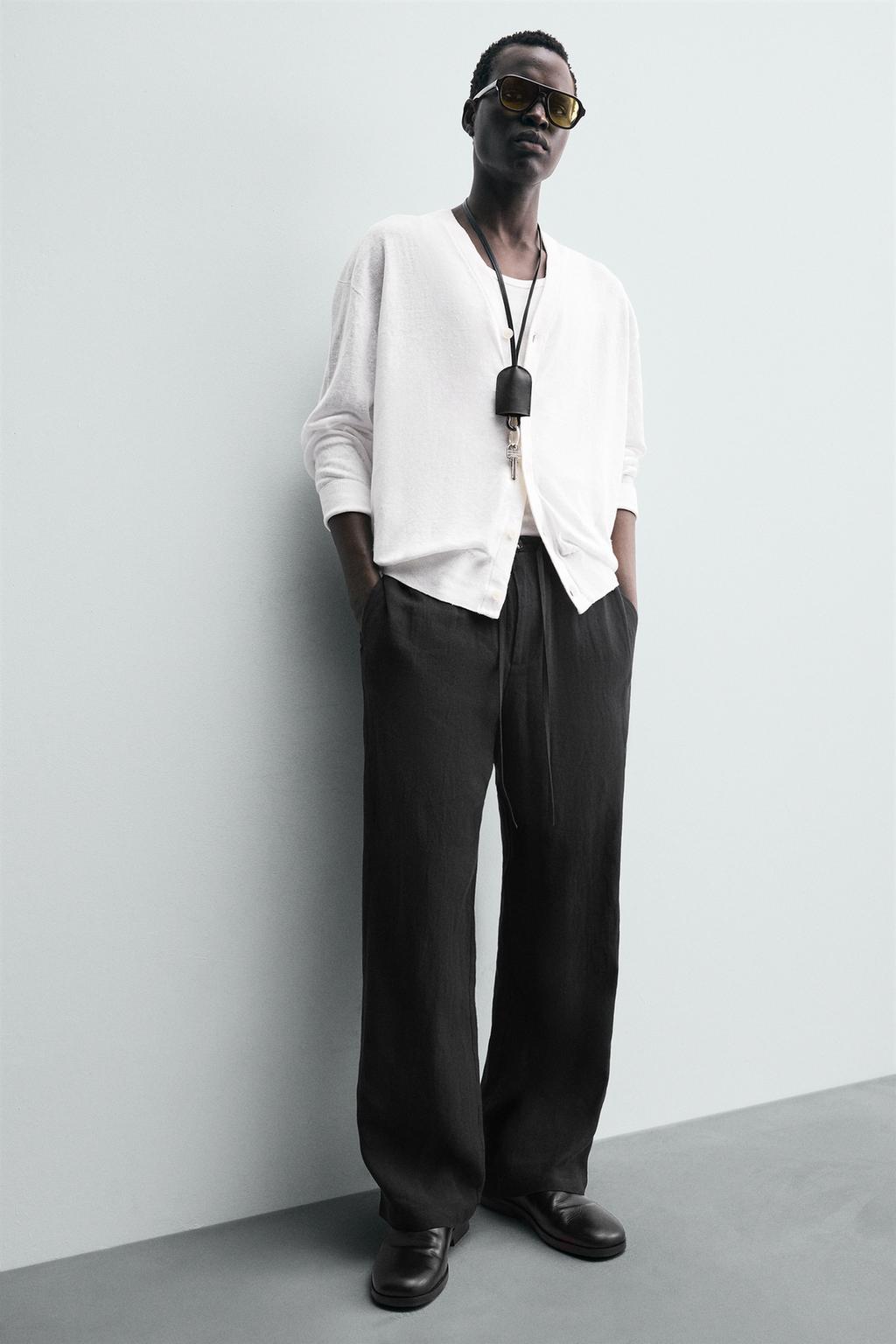 БРЮКИ RELAXED FIT ИЗ 100% ЛЬНА