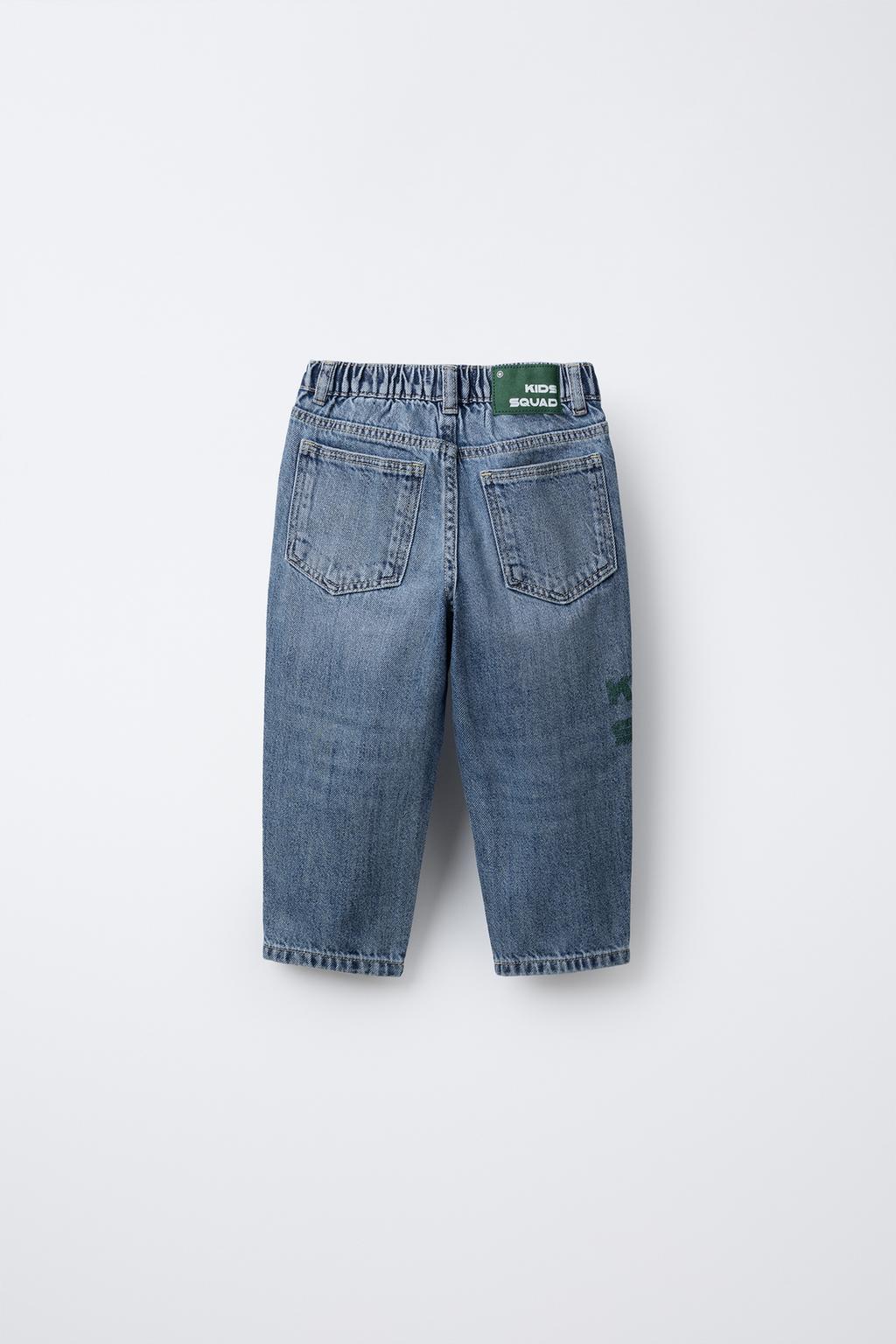 ДЖИНСЫ BAGGY С ТЕКСТОМ