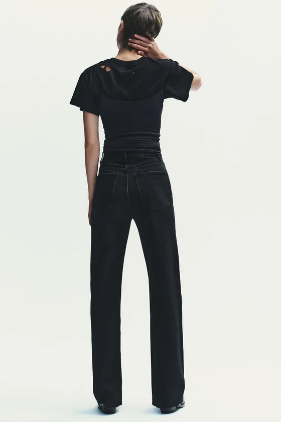 ДЖИНСЫ TRF WIDE LEG С ВЫСОКОЙ ПОСАДКОЙ