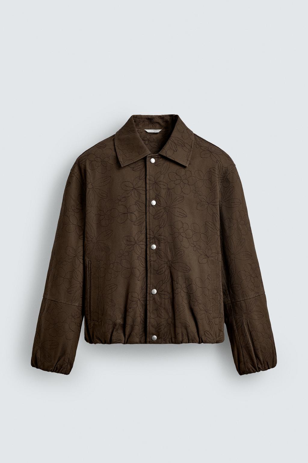 КУРТКА JACQUARD С ЦВЕТОЧНЫМ РИСУНКОМ