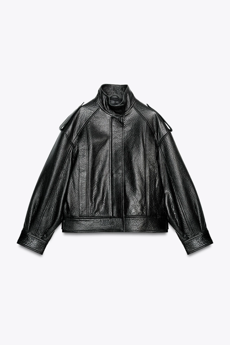 КУРТКА-БОМБЕР ИЗ КОЖИ — ZW COLLECTION LIMITED EDITION
