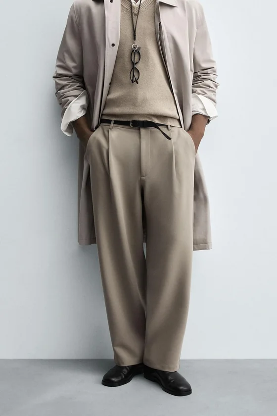 БРЮКИ RELAXED FIT СО СКЛАДКАМИ