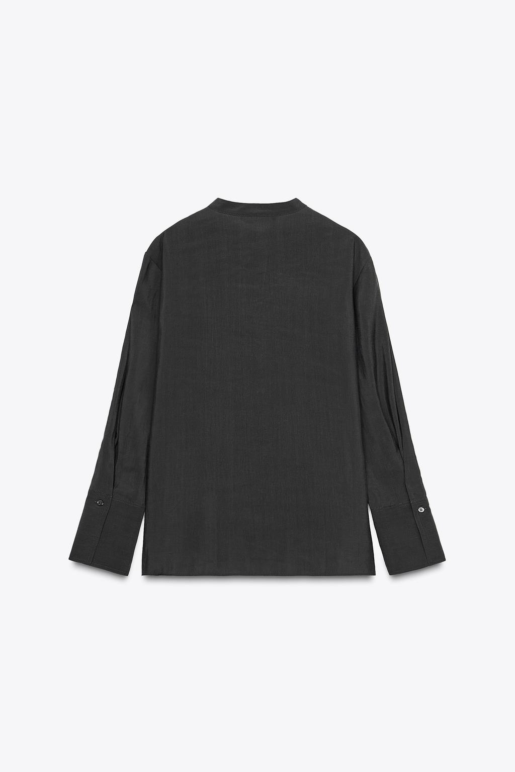 РУБАШКА ИЗ СТРУЯЩЕЙСЯ ТКАНИ — ZW COLLECTION