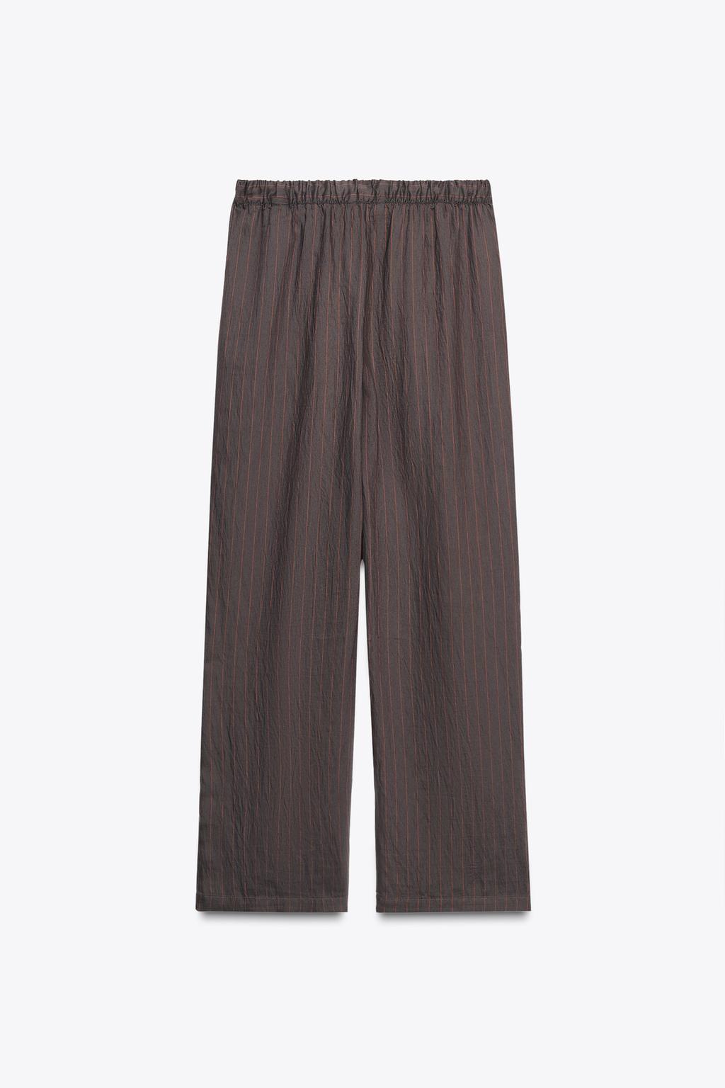 ПОЛОСАТЫЕ БРЮКИ В ПИЖАМНОМ СТИЛЕ — ZW COLLECTION