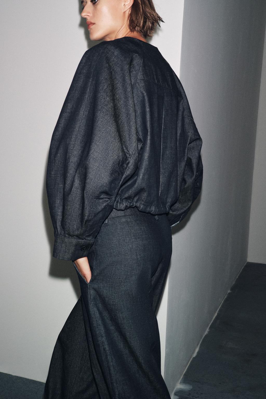 ДЖИНСОВЫЕ БРЮКИ С ЗАЩИПАМИ — ZW COLLECTION