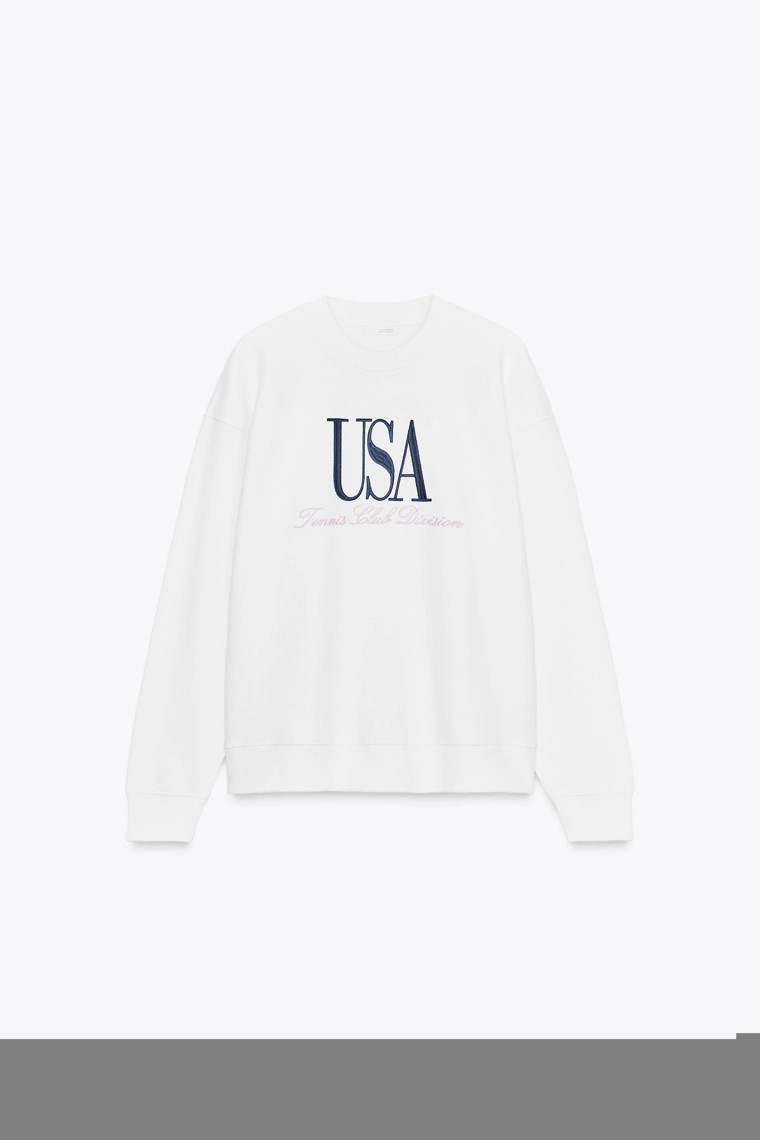 COTTON SLOGAN SWEATSHIRT
