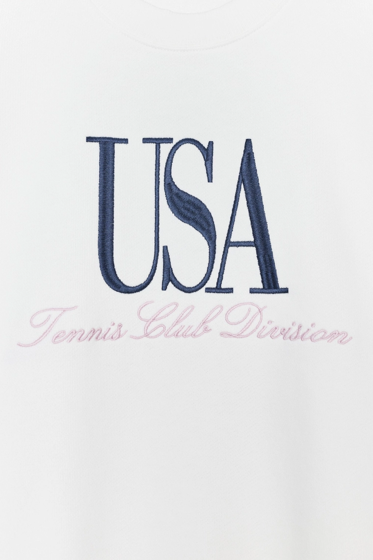 COTTON SLOGAN SWEATSHIRT