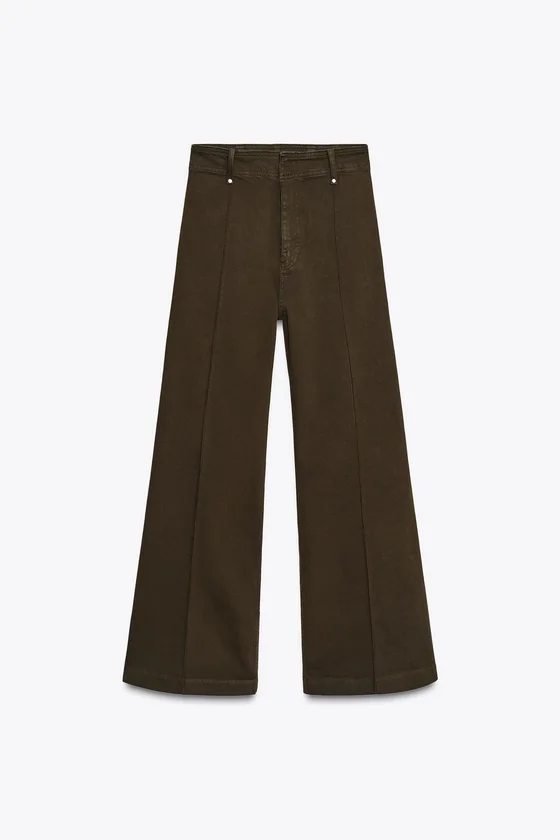 КЛАССИЧЕСКИЕ ДЖИНСЫ WIDE LEG С ВЫСОКОЙ ПОСАДКОЙ — ZW COLLECTION