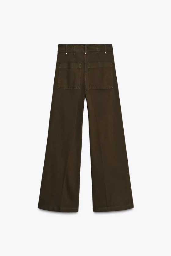 КЛАССИЧЕСКИЕ ДЖИНСЫ WIDE LEG С ВЫСОКОЙ ПОСАДКОЙ — ZW COLLECTION