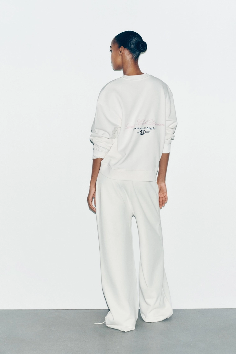 COTTON TEXT TROUSERS