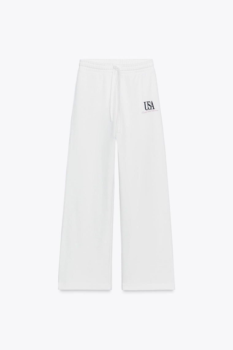 COTTON TEXT TROUSERS