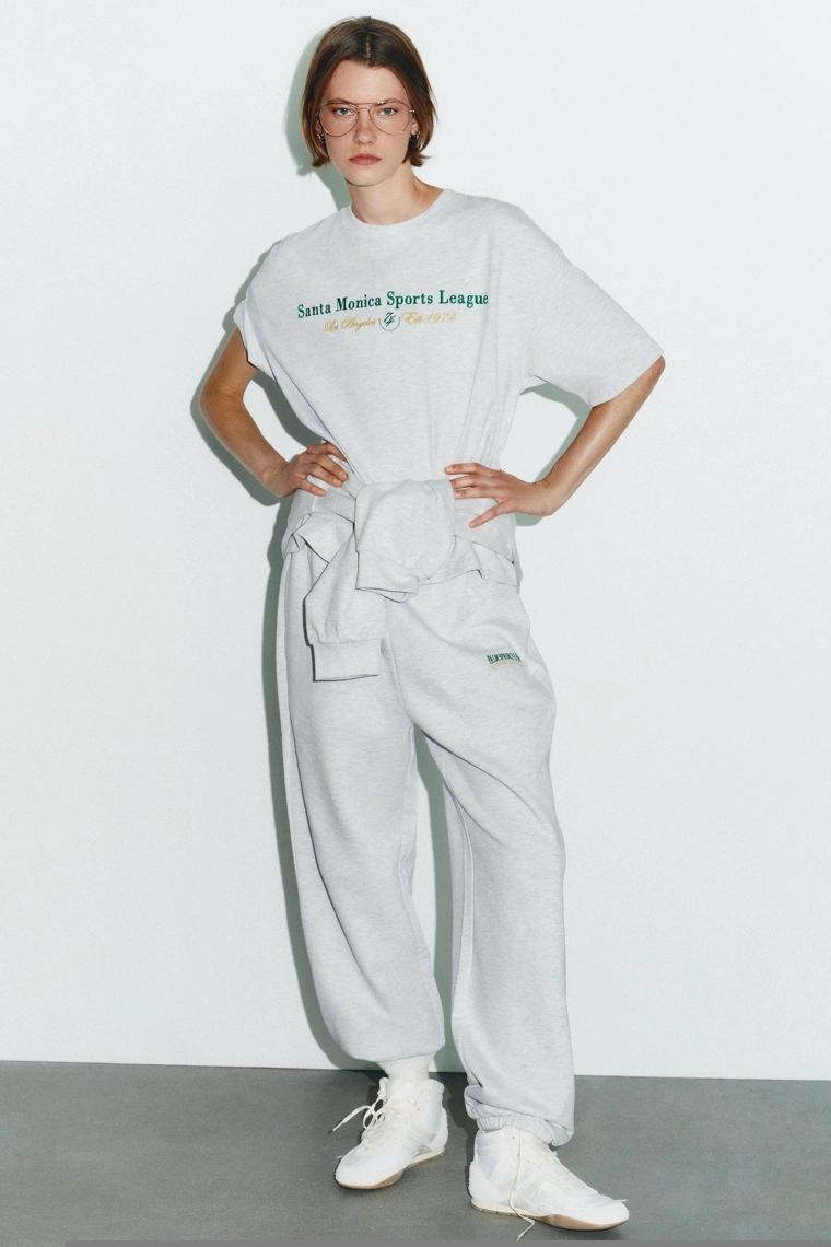 T-SHIRT WITH COTTON TEXT