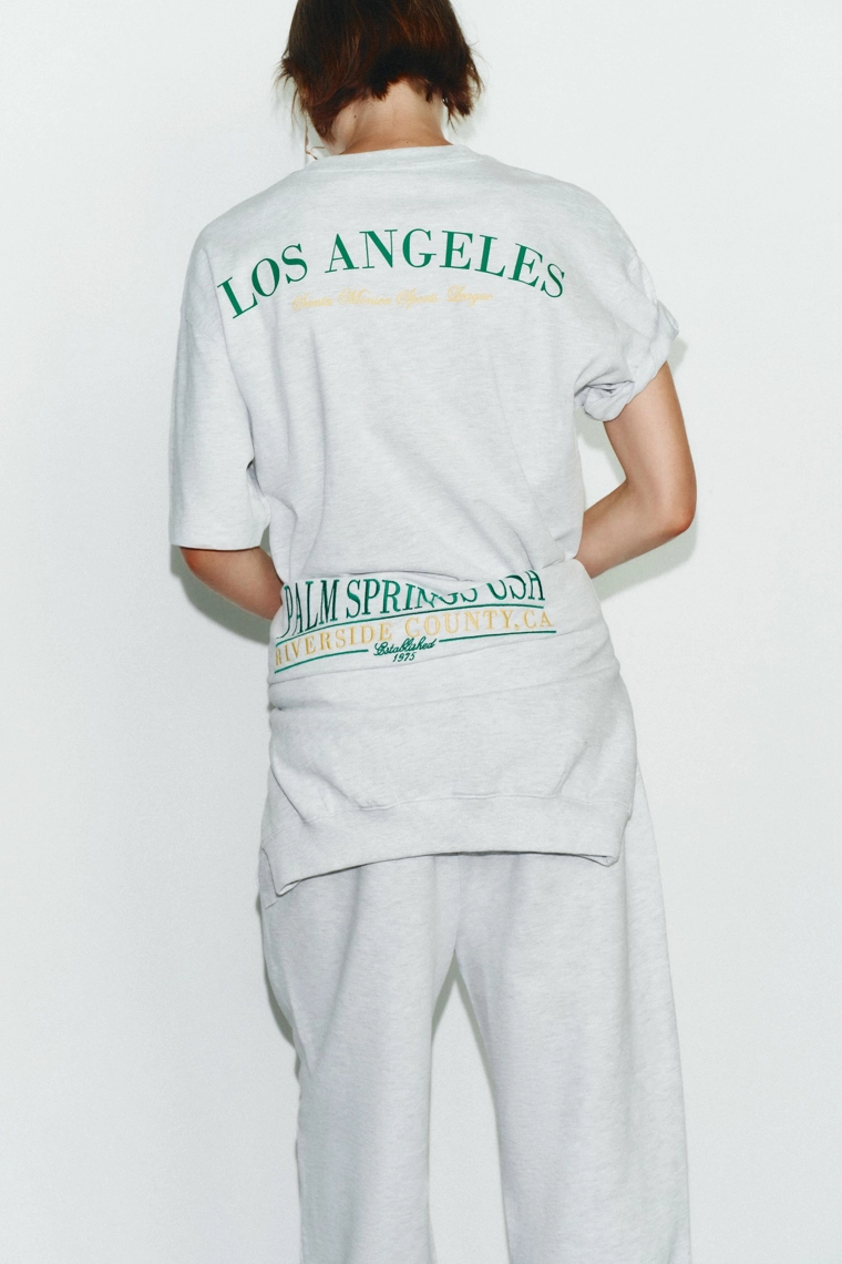 T-SHIRT WITH COTTON TEXT