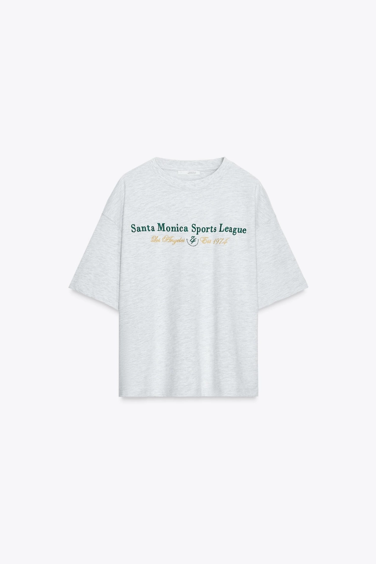 T-SHIRT WITH COTTON TEXT