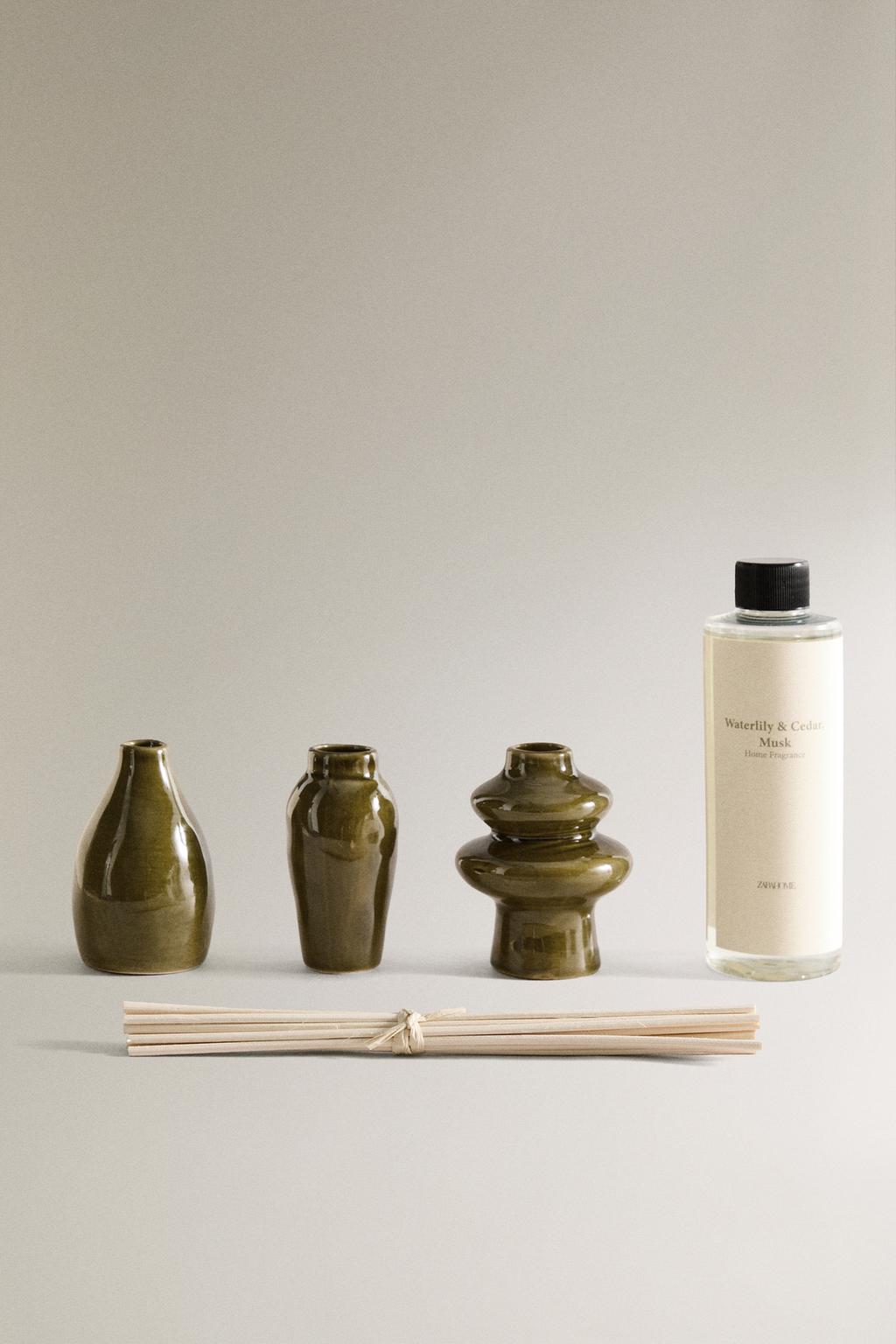 (200 ml) набор микадо + ароматизатор воздуха waterlily & cedar, musk