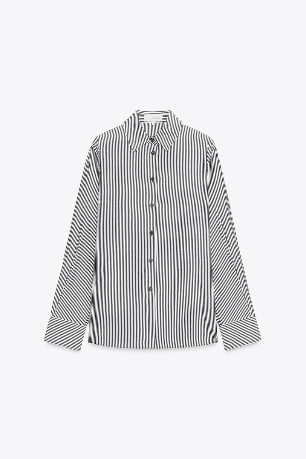 СТРУЯЩАЯСЯ РУБАШКА В ПОЛОСКУ — ZW COLLECTION