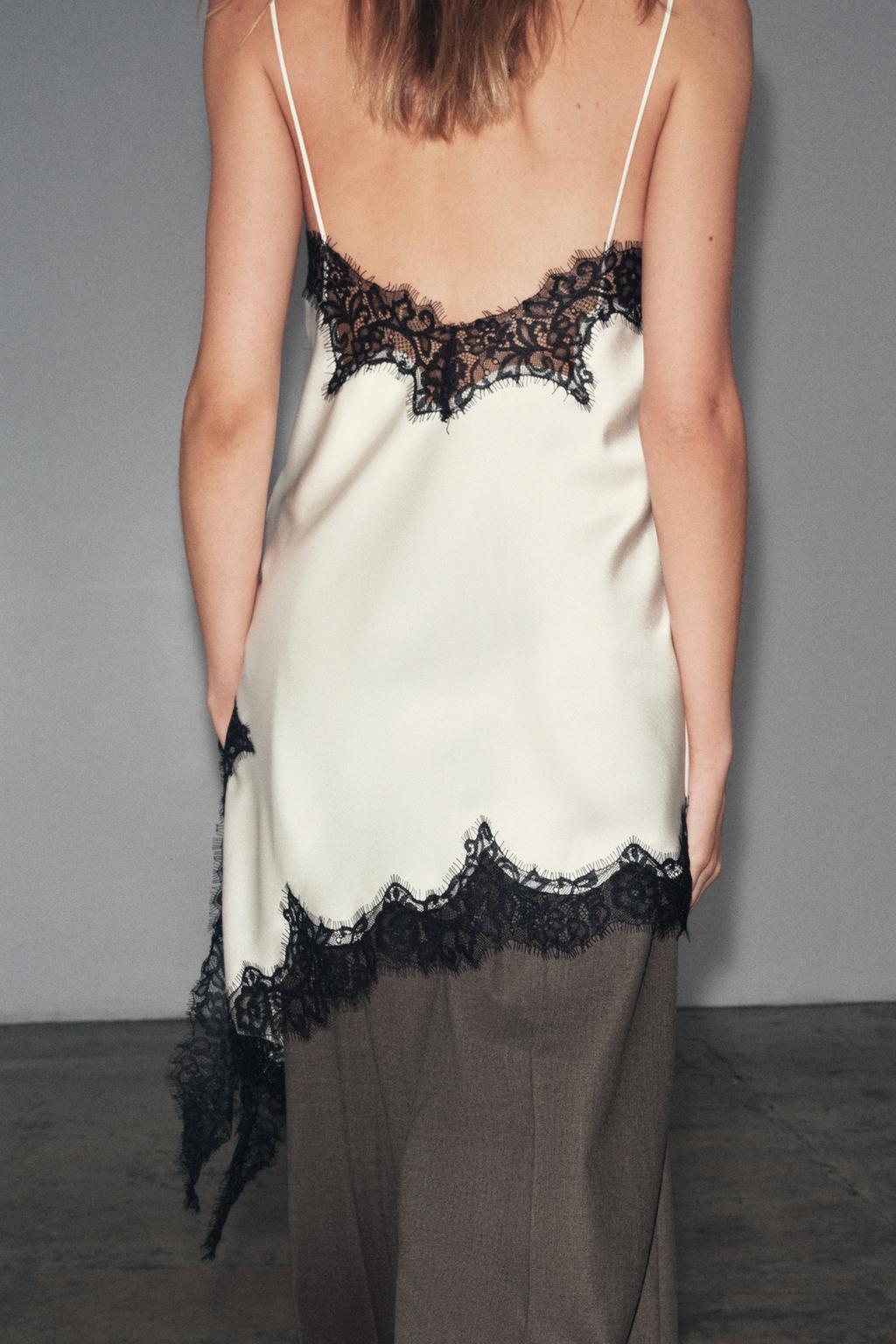 ПЛАТЬЕ АСИММЕТРИЧНОГО КРОЯ С КРУЖЕВОМ — ZW COLLECTION