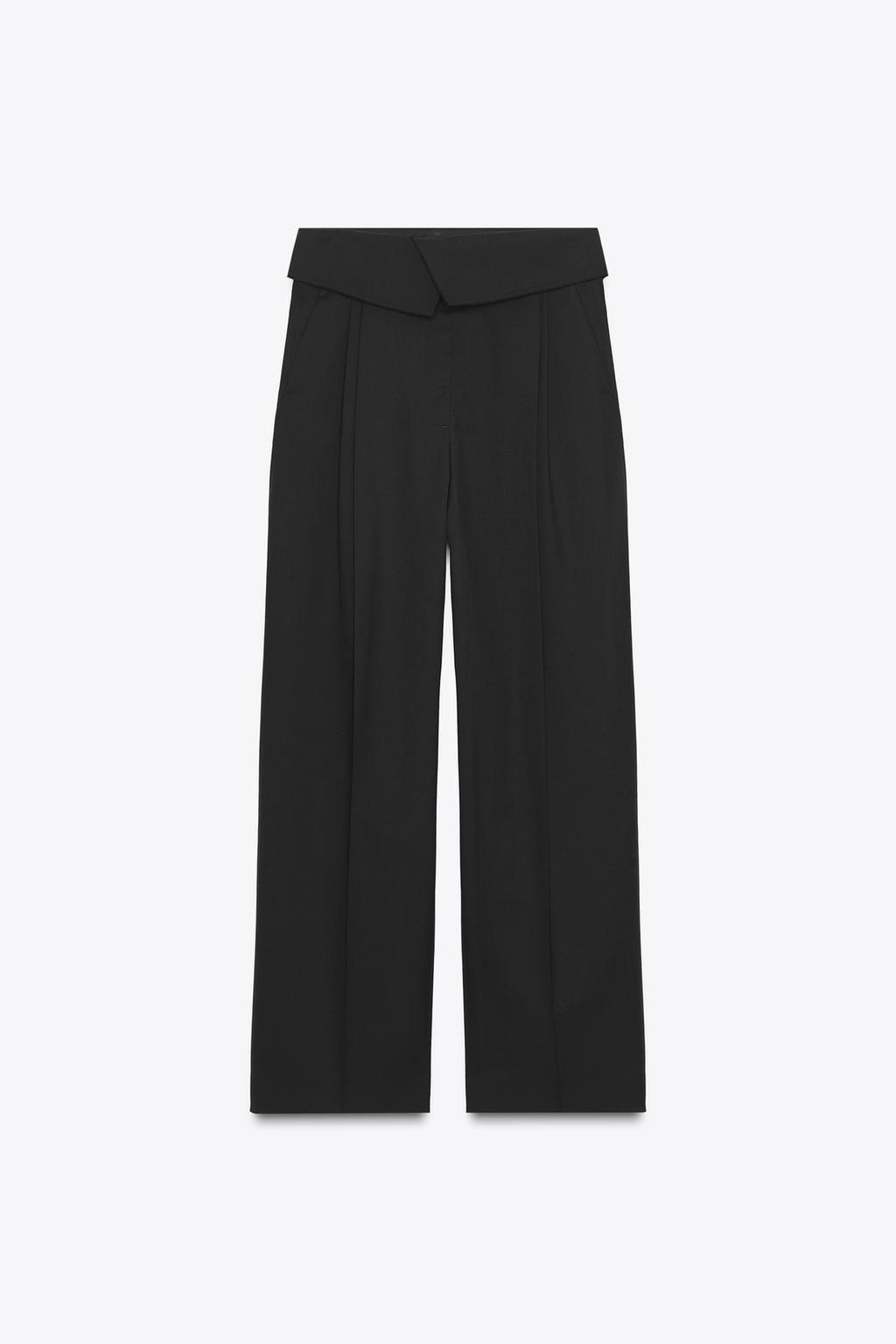 БРЮКИ С ОТЛОЖНЫМ ПОЯСОМ ИЗ ШЕРСТИ — ZW COLLECTION