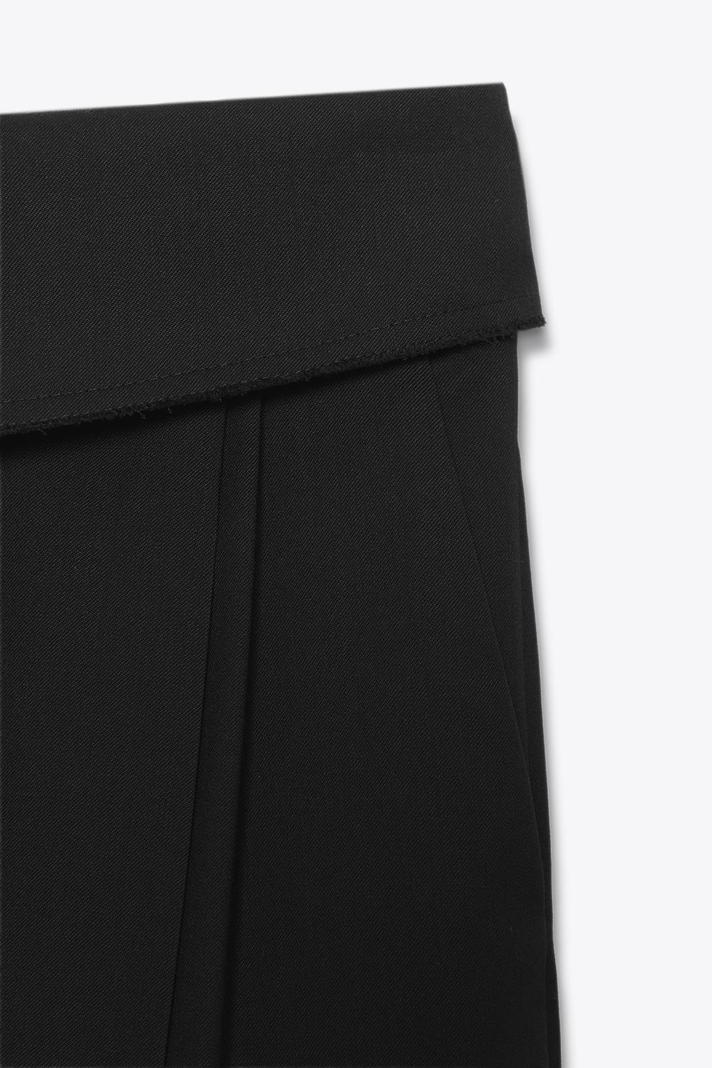 БРЮКИ С ОТЛОЖНЫМ ПОЯСОМ ИЗ ШЕРСТИ — ZW COLLECTION