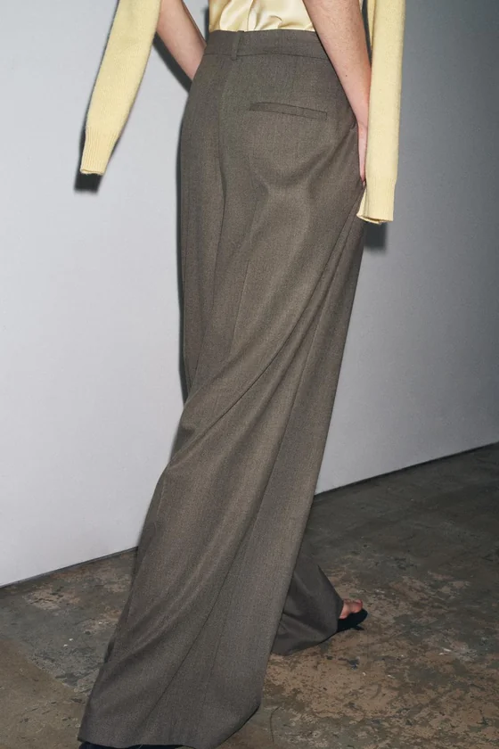 ШИРОКИЕ БРЮКИ С ЗАЩИПАМИ — ZW COLLECTION