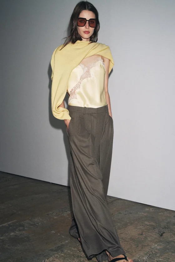 ШИРОКИЕ БРЮКИ С ЗАЩИПАМИ — ZW COLLECTION