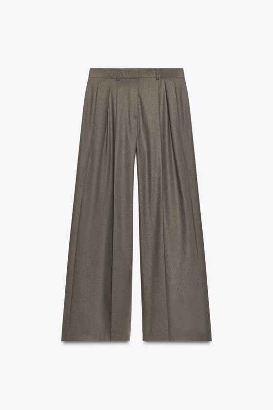 ШИРОКИЕ БРЮКИ С ЗАЩИПАМИ — ZW COLLECTION