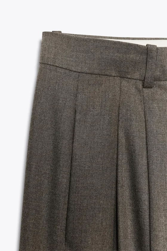ШИРОКИЕ БРЮКИ С ЗАЩИПАМИ — ZW COLLECTION