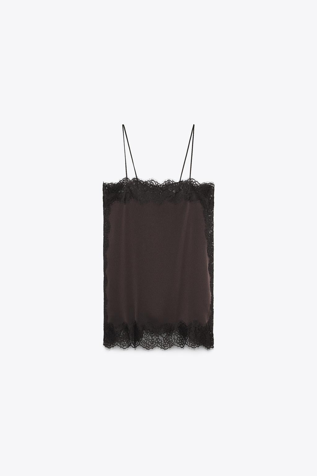 АТЛАСНЫЙ КРУЖЕВНОЙ ТОП — ZW COLLECTION