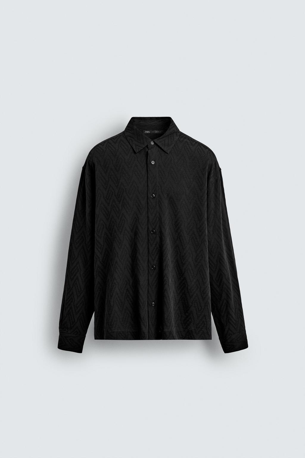 РУБАШКА JACQUARD С ГЕОМЕТРИЧЕСКИМ УЗОРОМ