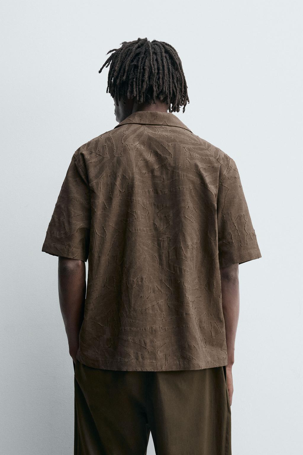 РУБАШКА JACQUARD С ЦВЕТОЧНЫМ УЗОРОМ