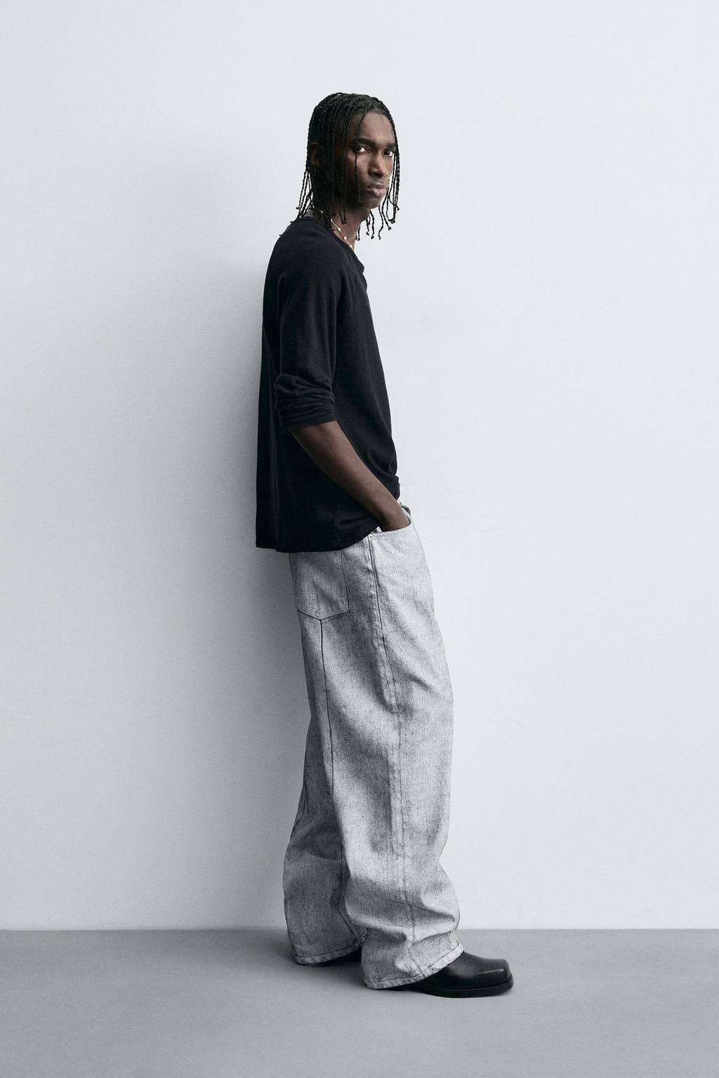 ДЖИНСЫ BAGGY FIT С ВОСКОВЫМ ПОКРЫТИЕМ