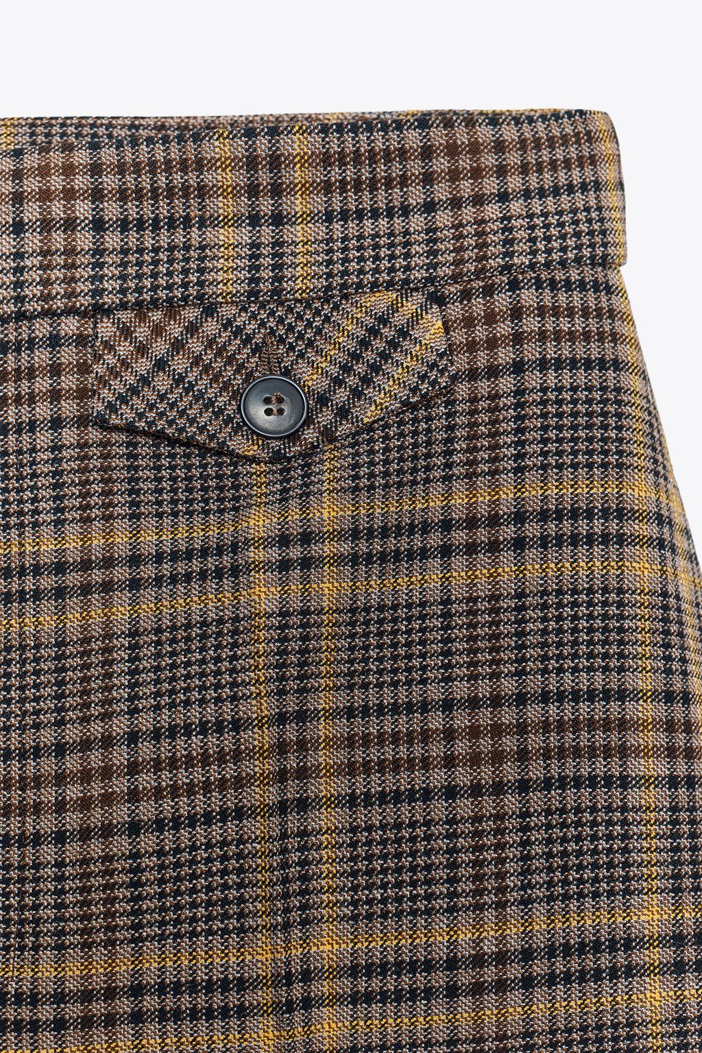 УКОРОЧЕННЫЕ БРЮКИ В КЛЕТКУ — ZW COLLECTION