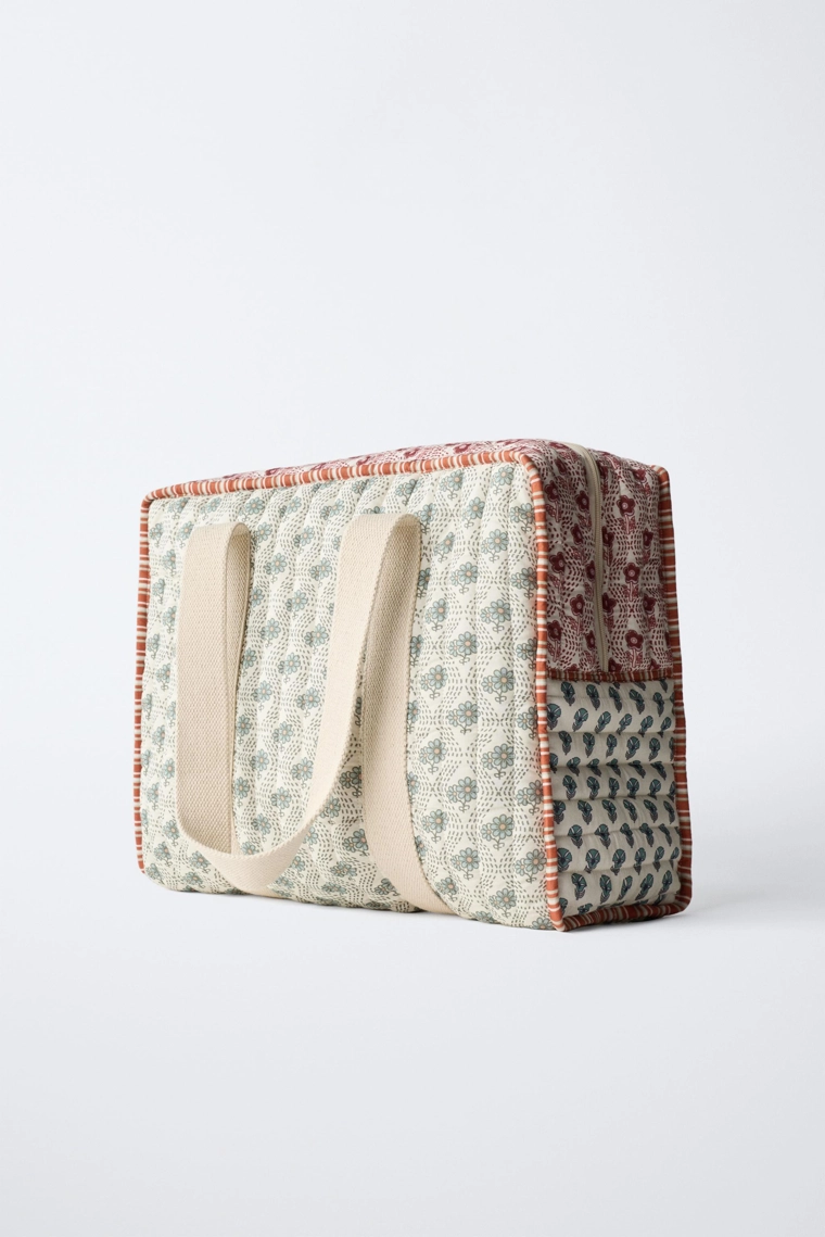 СУМКА ДЛЯ МАМ С ЦВЕТОЧНЫМ ПРИНТОМ