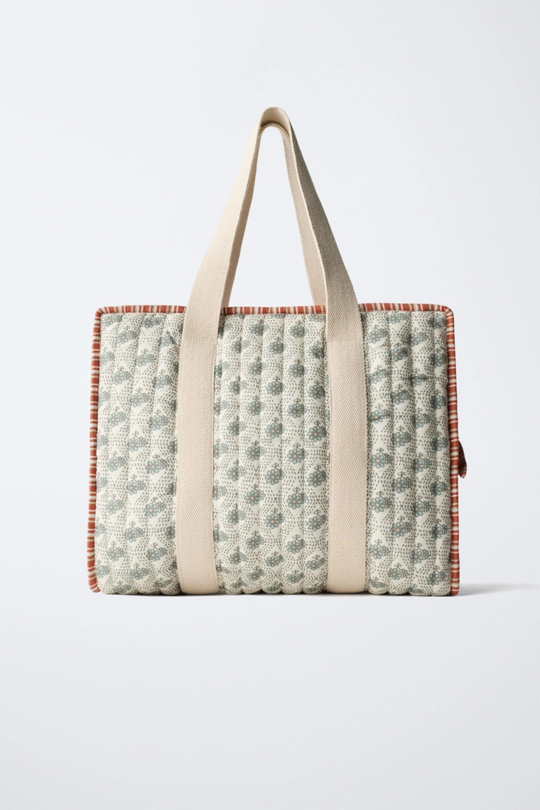 СУМКА ДЛЯ МАМ С ЦВЕТОЧНЫМ ПРИНТОМ