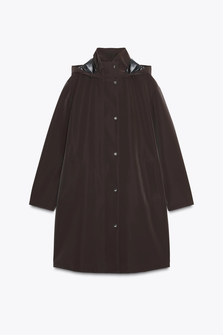 ВЕТРОЗАЩИТНАЯ ПРОРЕЗИНЕННАЯ КУРТКА С КАПЮШОНОМ