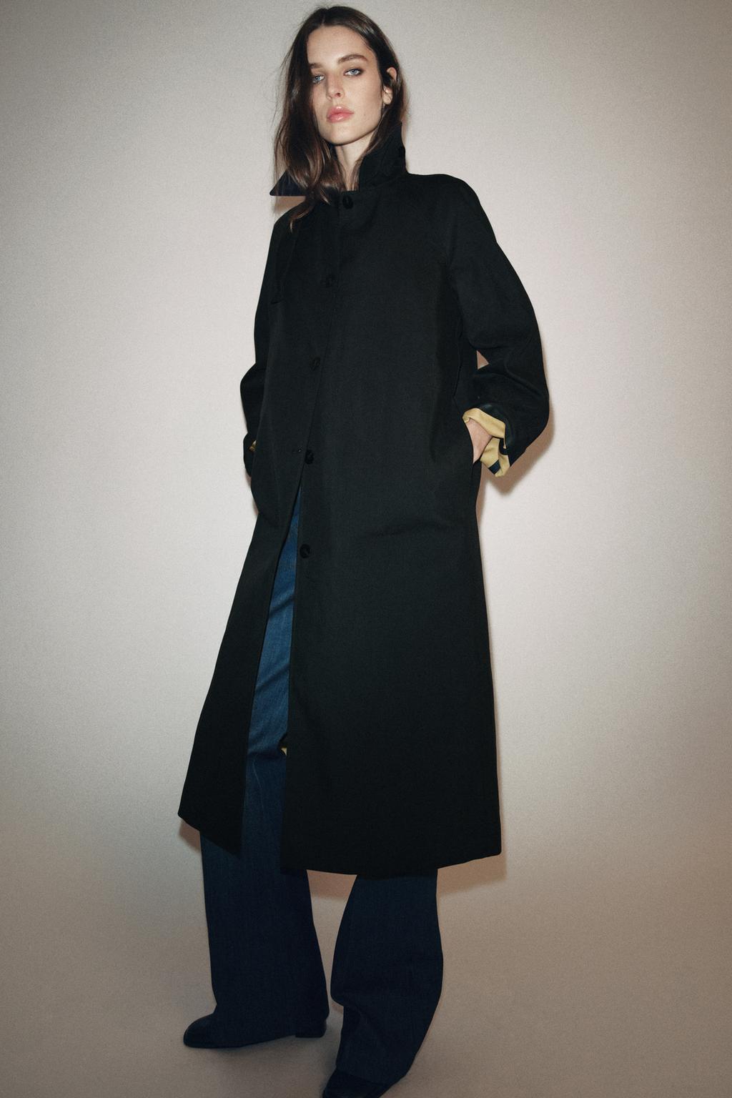 ZW COLLECTION LONG BUTTON-UP TRENCH COAT