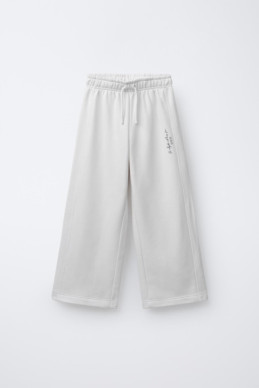 БРЮКИ WIDE LEG С НАДПИСЬЮ