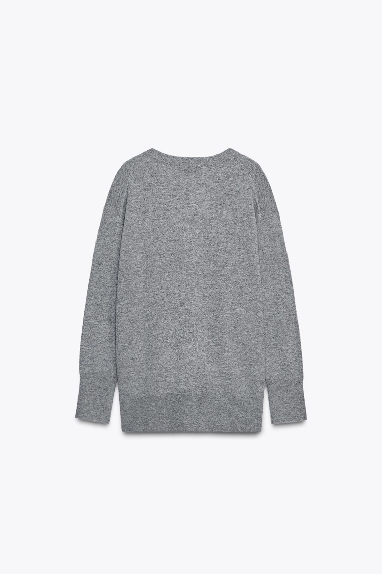 ТРИКОТАЖНЫЙ СВИТЕР ОВЕРСАЙЗ ИЗ 100% ШЕРСТИ