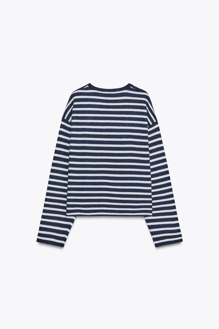 СВИТЕР В ПОЛОСКУ ИЗ 100% ШЕРСТИ