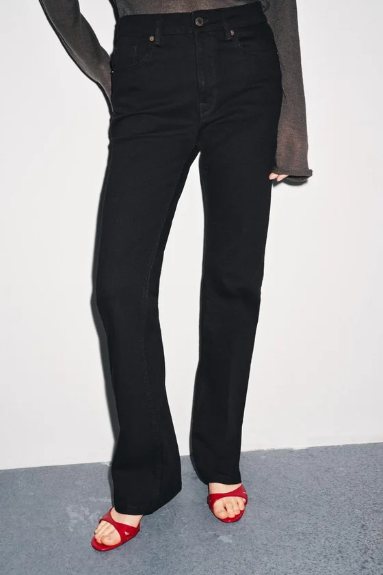 Джинсы с высокой посадкой zw collection bootcut