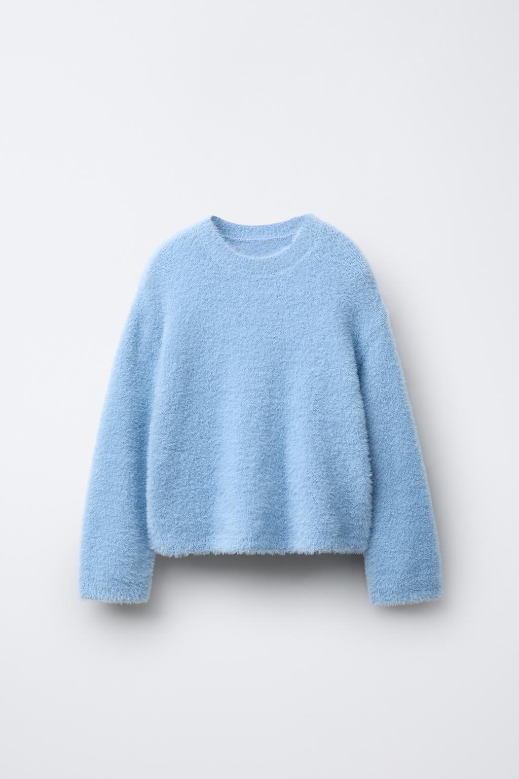 СВИТЕР ИЗ ВОРСИСТОГО ТРИКОТАЖА