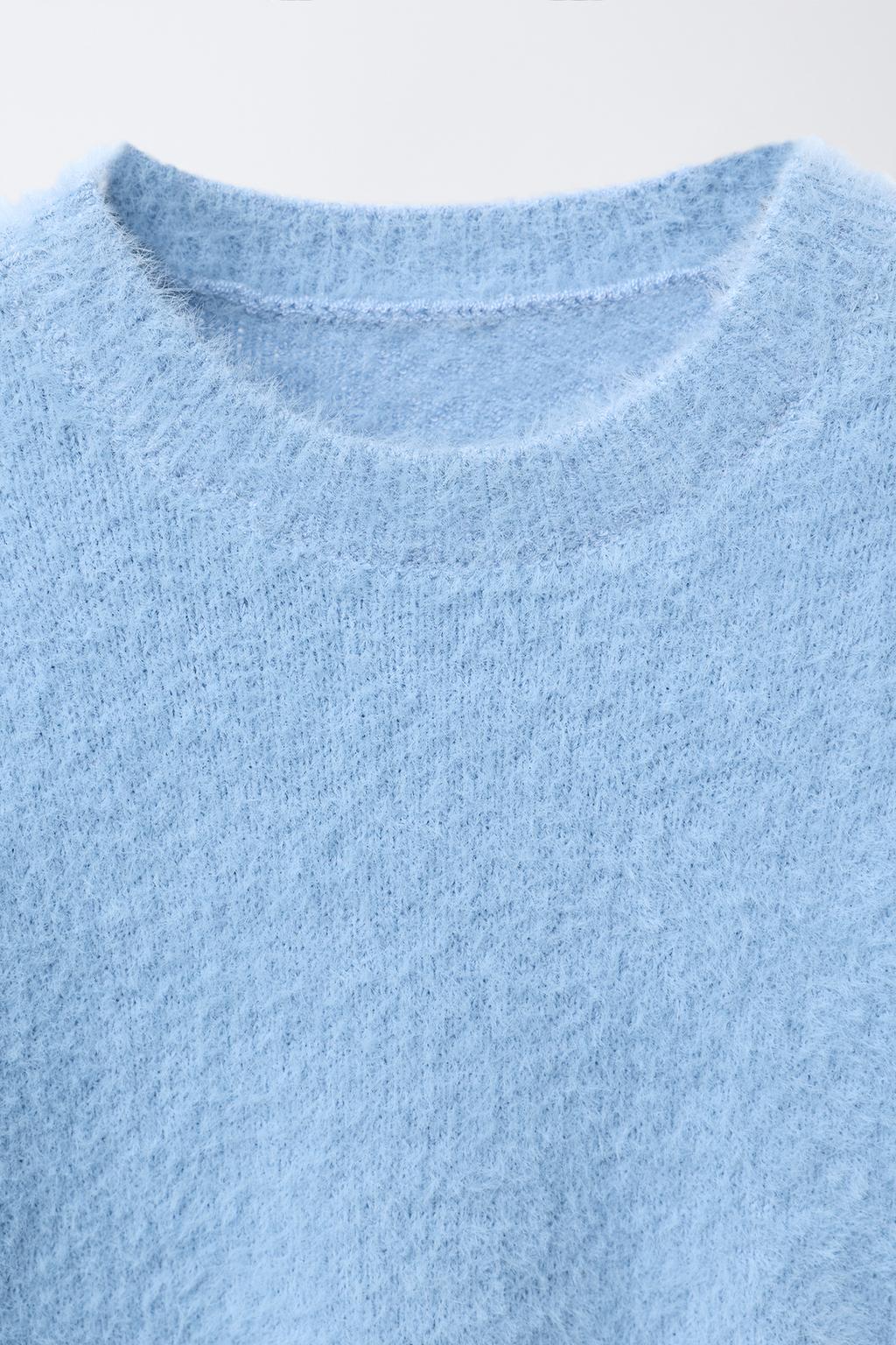 СВИТЕР ИЗ ВОРСИСТОГО ТРИКОТАЖА