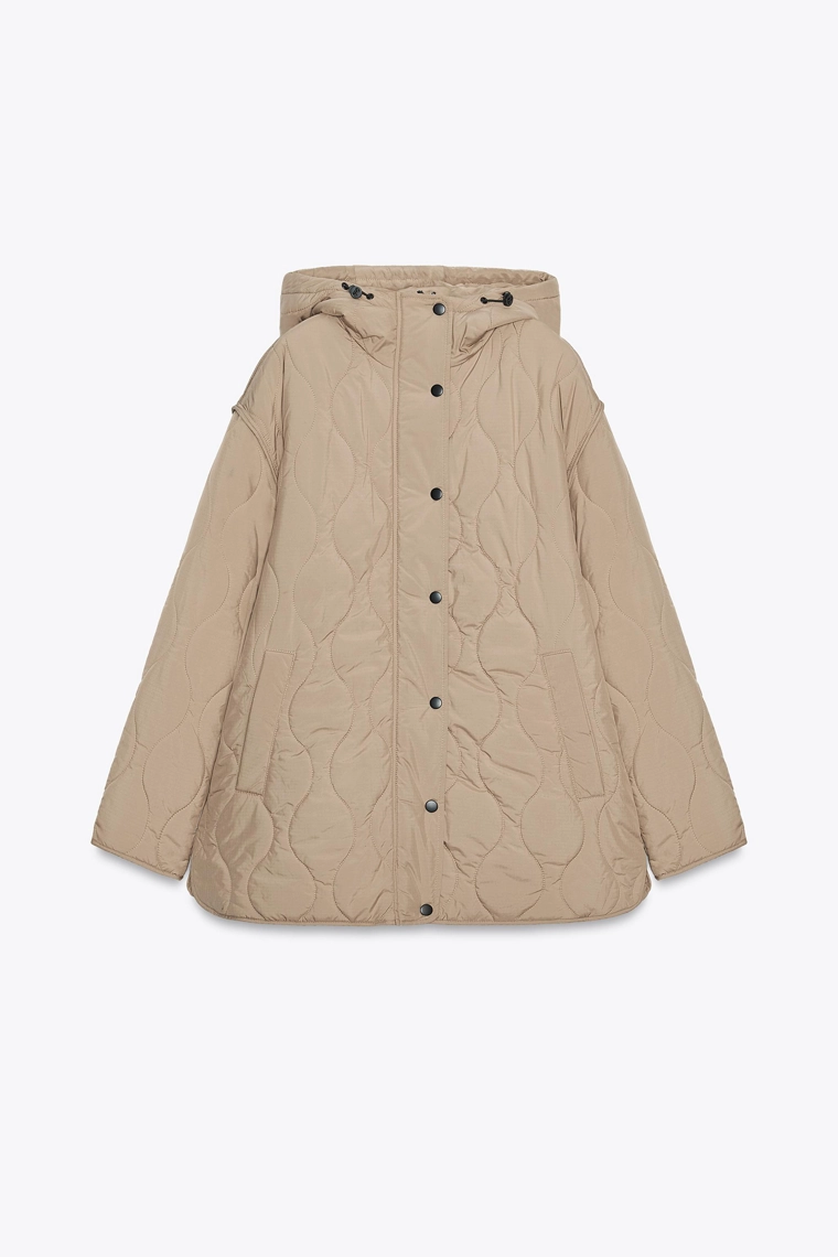СТЕГАНАЯ КУРТКА С КАПЮШОНОМ WATER REPELLENT