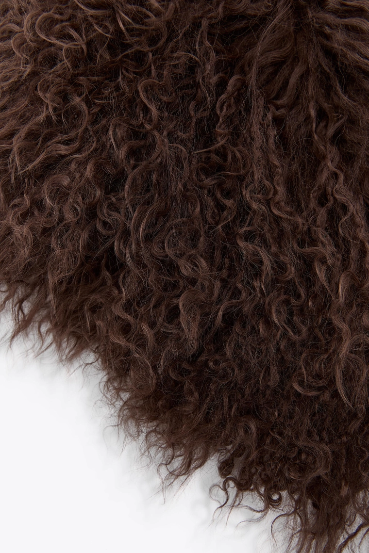 СНУД ИЗ КОЖИ С ОТДЕЛКОЙ ИСКУССТВЕННЫМ МЕХОМ