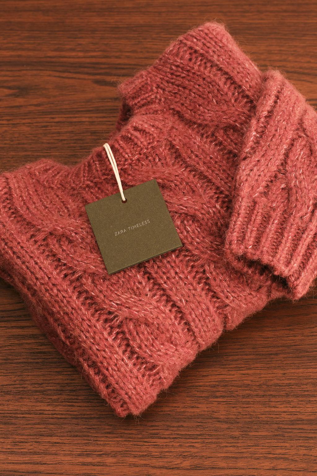 ZARA TIMELESS — ДЖЕМПЕР С ВЯЗКОЙ «КОСЫ» ИЗ ШЕРСТИ