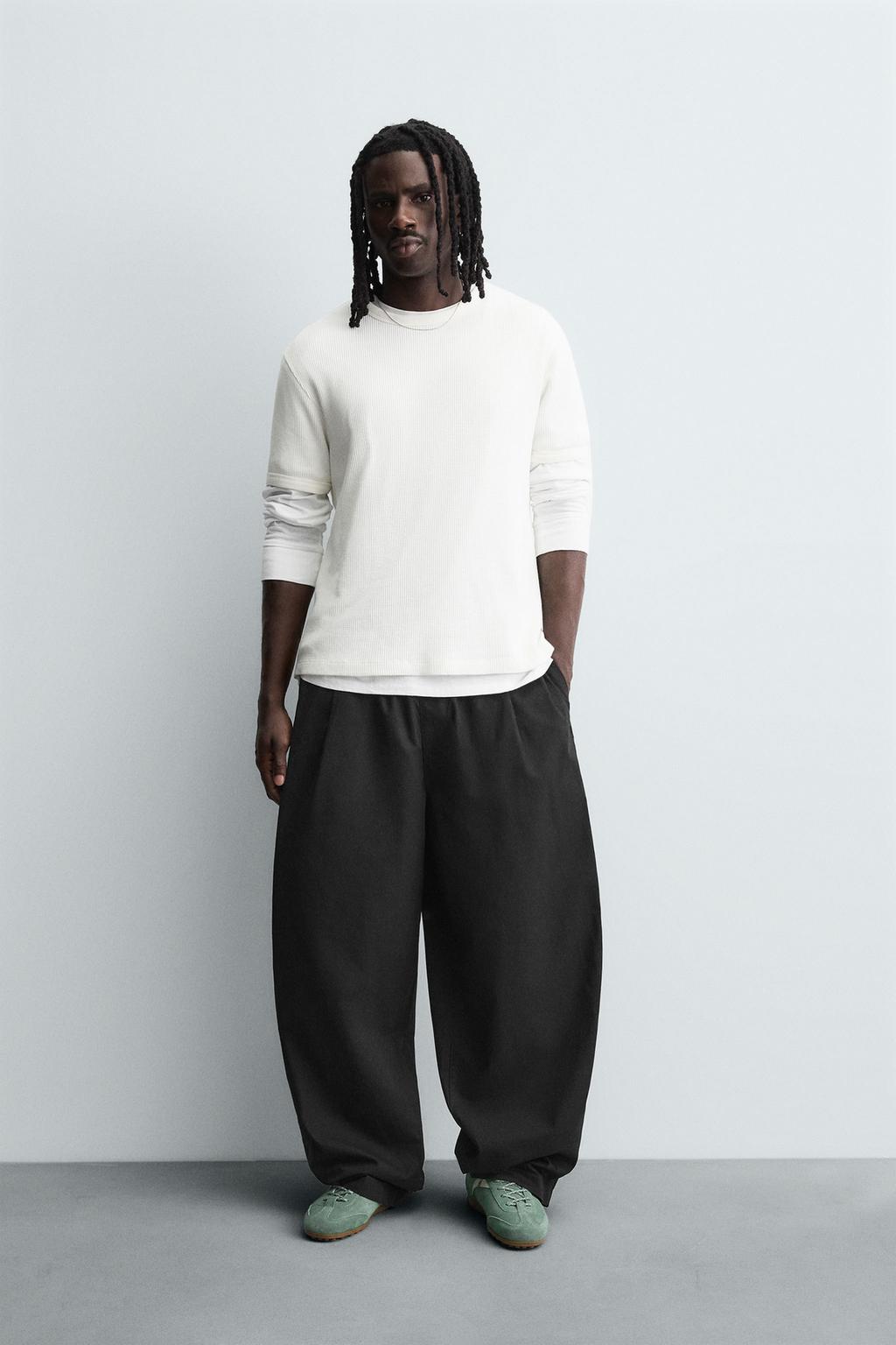 БРЮКИ BALLOON FIT С ЗАЩИПАМИ