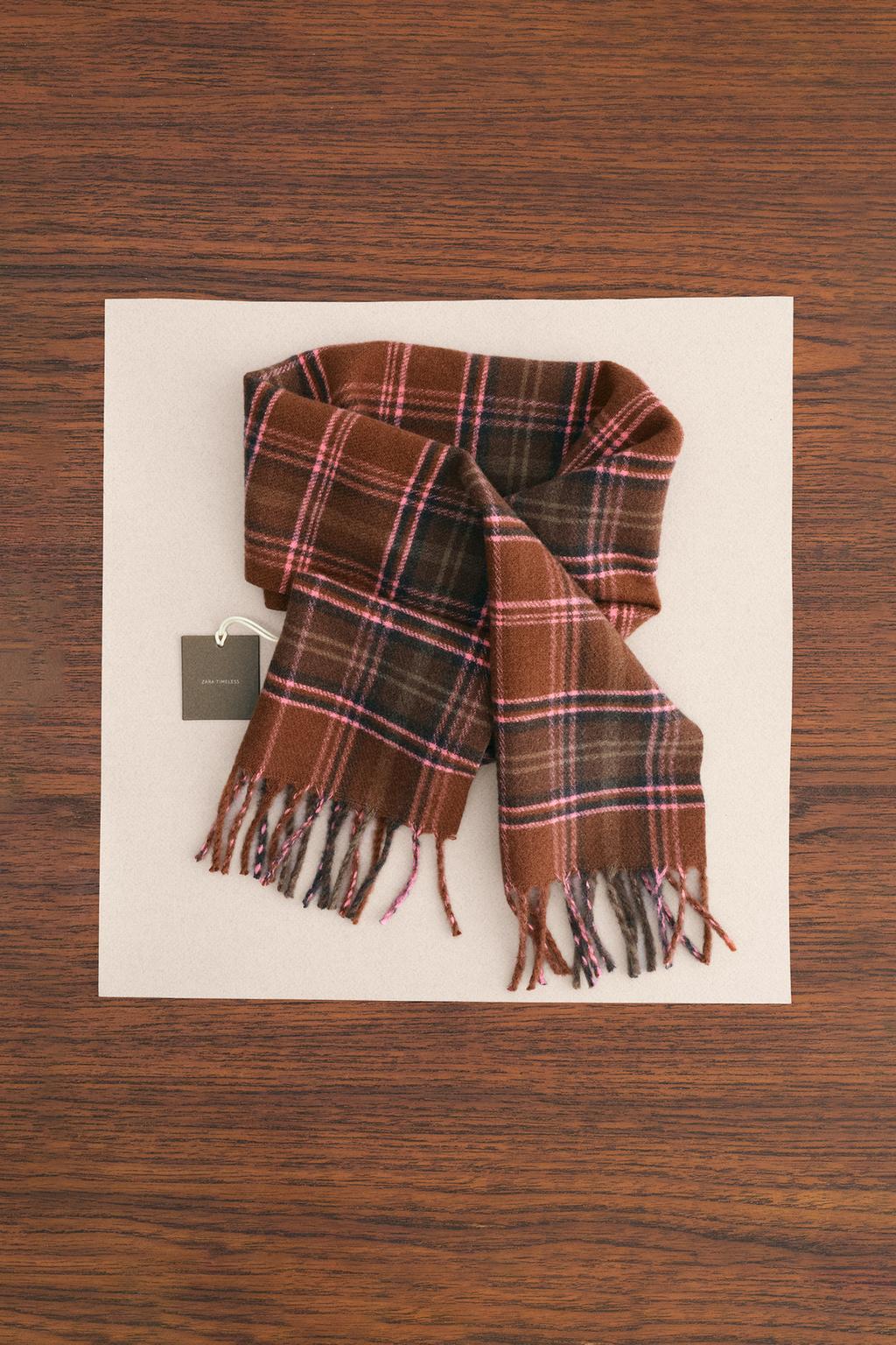 ZARA TIMELESS — ШАРФ В КЛЕТКУ