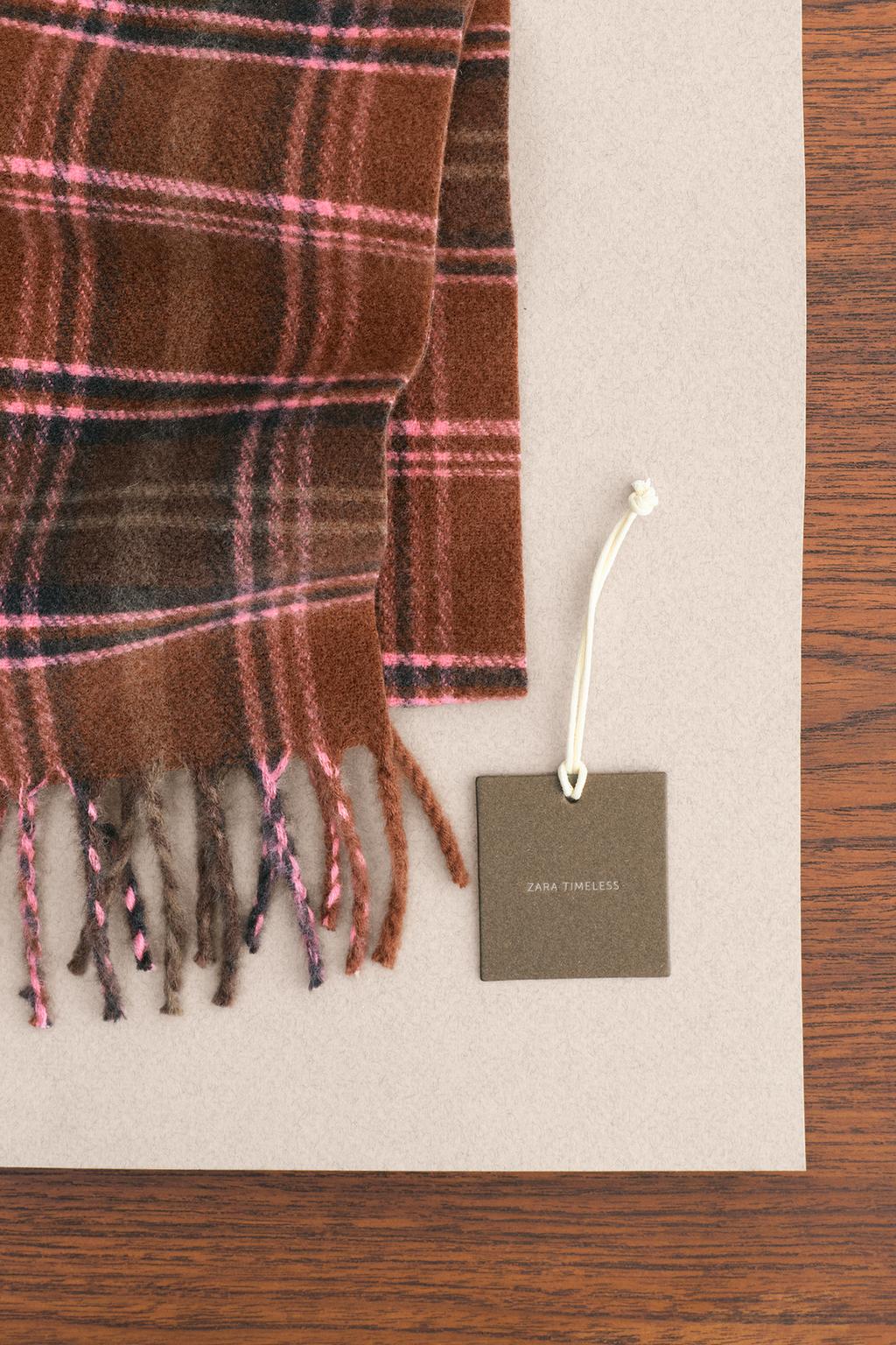 ZARA TIMELESS — ШАРФ В КЛЕТКУ